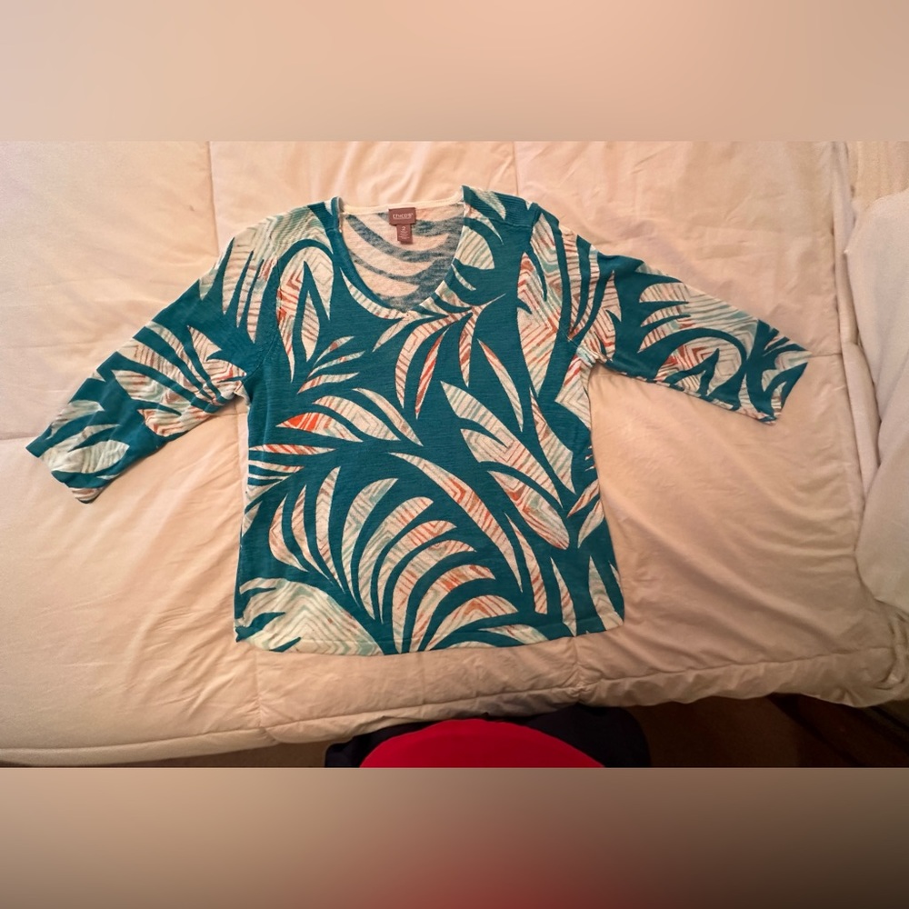 Chico’s Off the Rack Spring/Summer 2023 Lightweight Palms Sweater Size 2